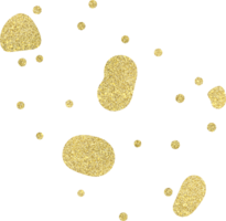 Golden decorative confetti png