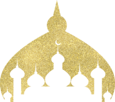 Ramadán kareem dorado ilustración png