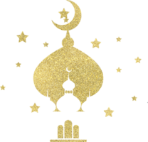 Ramadan kareem d'oro illustrazione png