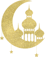 Ramadan kareem d'oro illustrazione png