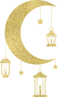 Ramadan kareem d'oro illustrazione png