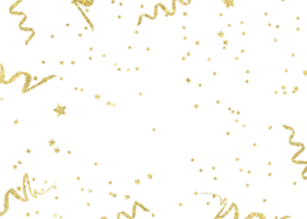 gouden decoratief confetti png