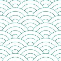Green Japanese wave pattern background. Japanese pattern vector. Waves background illustration. for clothing, wrapping paper, backdrop, background, gift card. vector