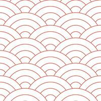 Red Japanese wave pattern background. Japanese pattern vector. Waves background illustration. for clothing, wrapping paper, backdrop, background, gift card. vector