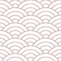 Red Japanese wave pattern background. Japanese pattern vector. Waves background illustration. for clothing, wrapping paper, backdrop, background, gift card. vector