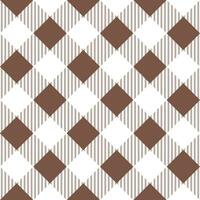Brown shade plaid pattern with oblique line inside background. plaid pattern background. plaid background. Seamless pattern. for backdrop, decoration, gift wrapping, gingham tablecloth. vector