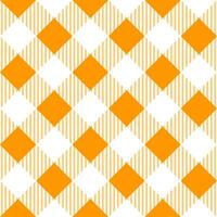 Orange shade plaid pattern with oblique line inside background. plaid pattern background. plaid background. Seamless pattern. for backdrop, decoration, gift wrapping, gingham tablecloth. vector