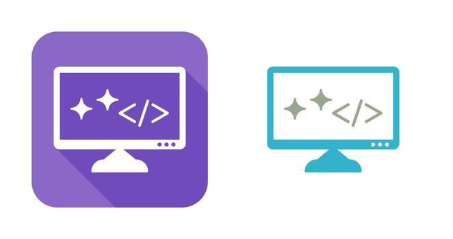 Unique Clean Code Vector Icon