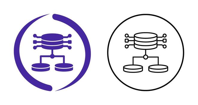 icono de vector de datos estructurados