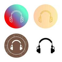 icono de vector de auriculares únicos