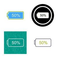 Unique Half Battery Vector Icon