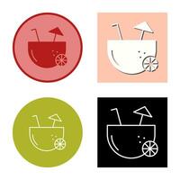 Coconut Drink Vector Icon