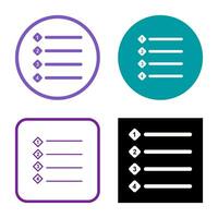 Unique Numbered list Vector Icon