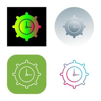Time Settings Vector Icon