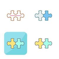 Unique Puzzle Piece Vector Icon