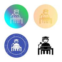 Unique Studying on Desk Vector Icon