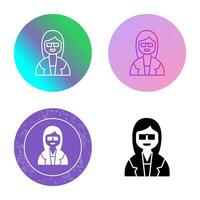 Unique Female Professor Vector Icon