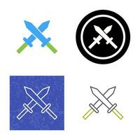 Unique Two Swords Vector Icon