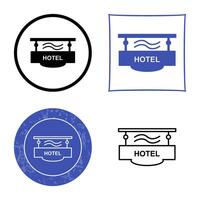 icono de vector de signo de hotel