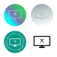 Unique Disconnected Network Vector Icon