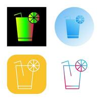 Unique Lemon Juice Vector Icon