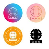 Unique World Wide Web Vector Icon