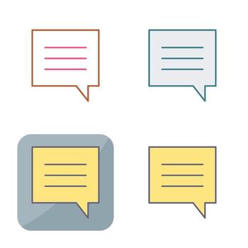 Unique Single Chat Bubble Vector Icon