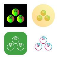 Unique Snooker Balls Vector Icon