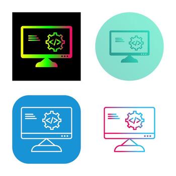 icono de vector de optimización de código único