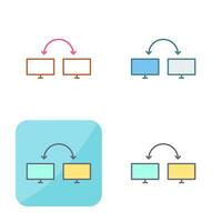icono de vector de sistemas conectados únicos