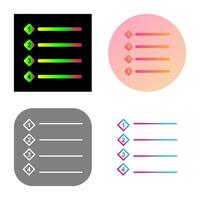 Unique Numbered list Vector Icon