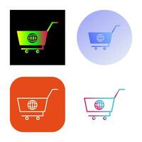 Unique Global Shopping Vector Icon