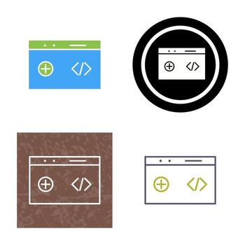 Unique Clean Code Vector Icon