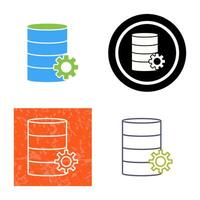 Unique Database Management Vector Icon