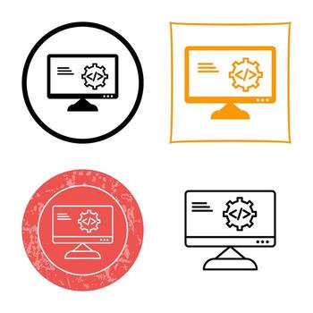 Unique Code Optimization Vector Icon