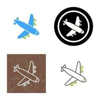 Landing Airplane Vector Icon