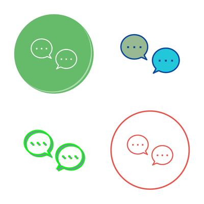 Unique Conversation Bubbles Vector Icon