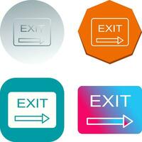 Unique Exit Vector Icon