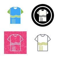 T Shirt with lines Vector Icon