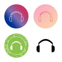 icono de vector de auriculares