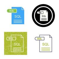 icono de vector de sql