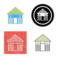 Wood Cabin Vector Icon