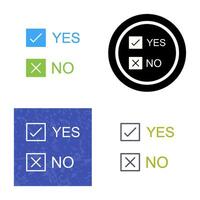 Yes No Option Vector Icon