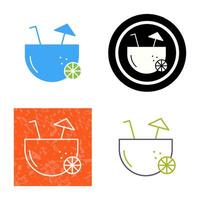 Coconut Drink Vector Icon