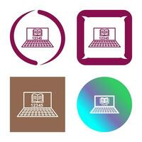 Unique Online Study Vector Icon