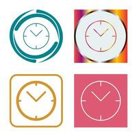 Unique Clock Vector Icon