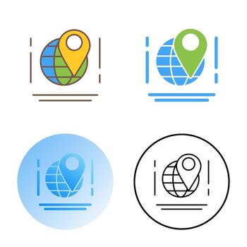 icono de vector de mapa