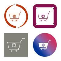 Unique Global Shopping Vector Icon