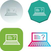 Unique Online Exam Vector Icon