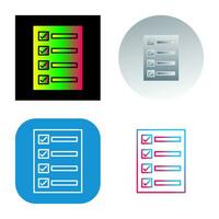 Filling Ballot Paper Vector Icon